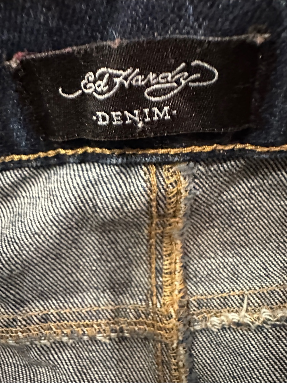 Ed Hardy TIGER Dark Blue Relaxed Straight Jeans - Picture 8 of 12